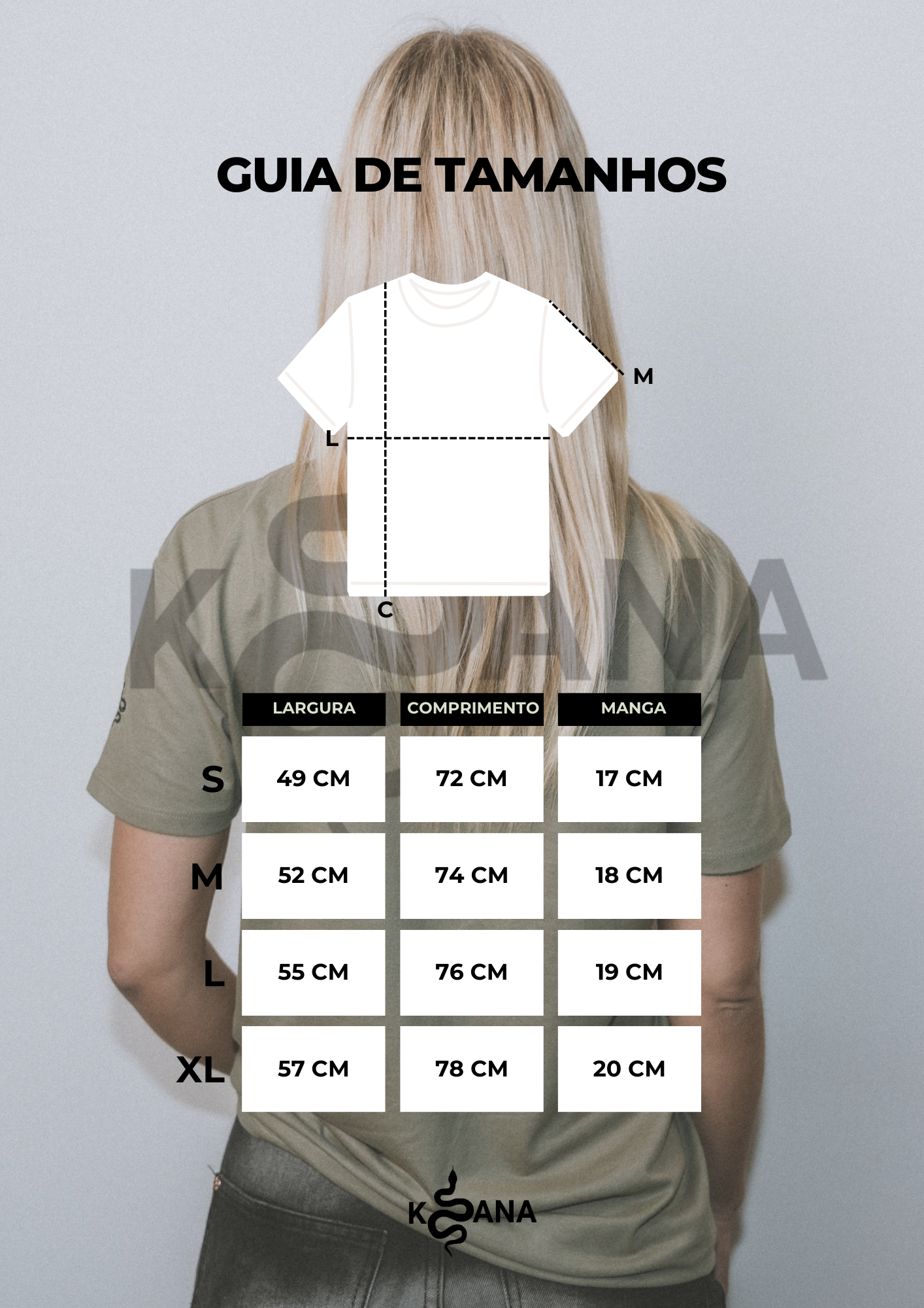 Green Khaki T-Shirt 100% Algodão