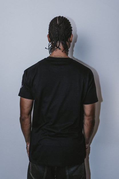 Black T-Shirt 100% Algodão
